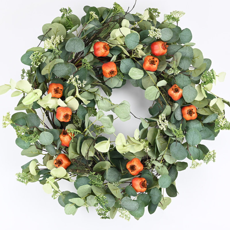 26" Pomegranate Eucalyptus Front Door Wreath