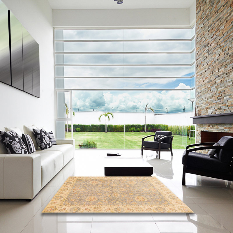 Tapis abstrait moderne 3512, Carré 8 pi