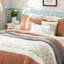Literie 6 pièces Coral King / King - courtepointe réversible en coton avec 3 coussins décoratifs-122461258-122461260