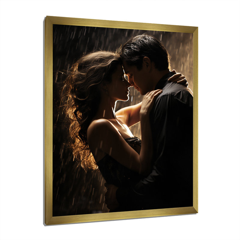 " Wedding Couple Celestial Union II ", 44" H x 34" W x 1.5" D, Gold Single Picture Framed