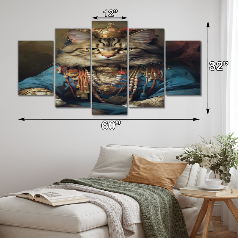 Impression sur toile 5 chats