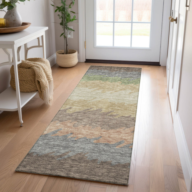 Tapis d'intérieur antidérapant Neysa, Tapis de couloir 2 pi 3 po x 7 pi 6 po