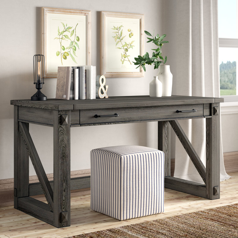 Bureau avec prises Jyler, gris