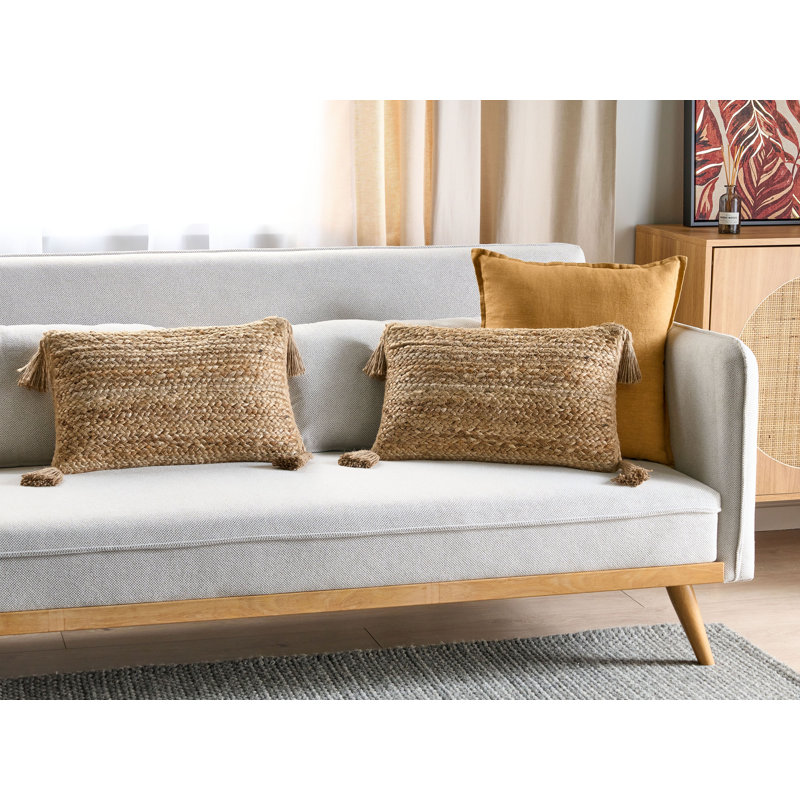 Baristo Beige Rectangular Lumbar Cushion