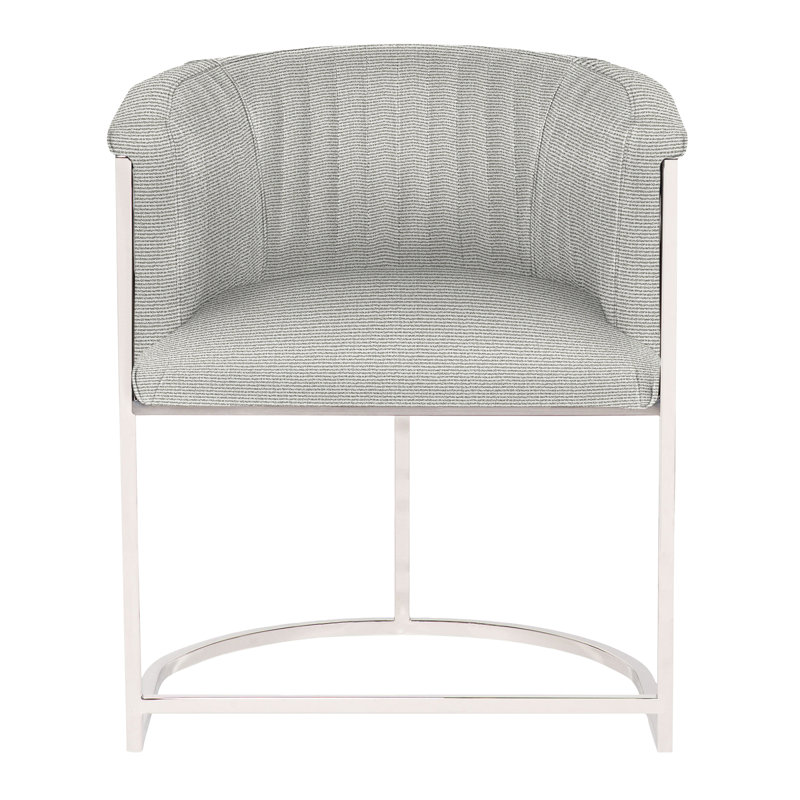 Harrison Channel Back Metal Chair, Callaloo Cotton