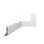 Moulure en polystyrène à impact élevé blanc apprêté P 1/2 po x l 4 po x L 78-3 / 4 po