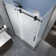 Langham XL 68" W x 80" H Frameless Rectangle Sliding Shower Enclosure with Fixed Panel