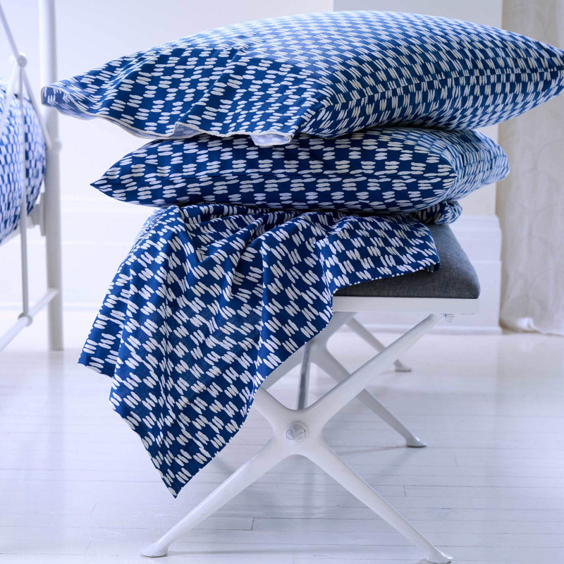 Ensemble de draps 100% coton à carreaux 140 fils Novogratz par Utica, Ensemble de draps pour lit simple avec un drap-hou