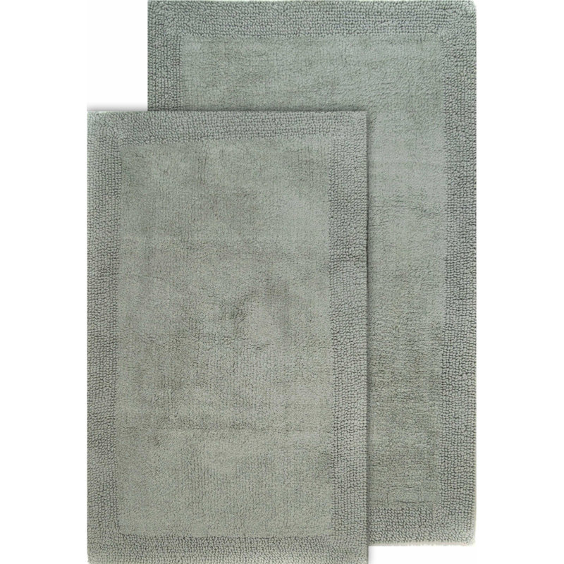 Ensemble de tapis pour salle de bain réversible 100% coton Fromma, Pierre de lune