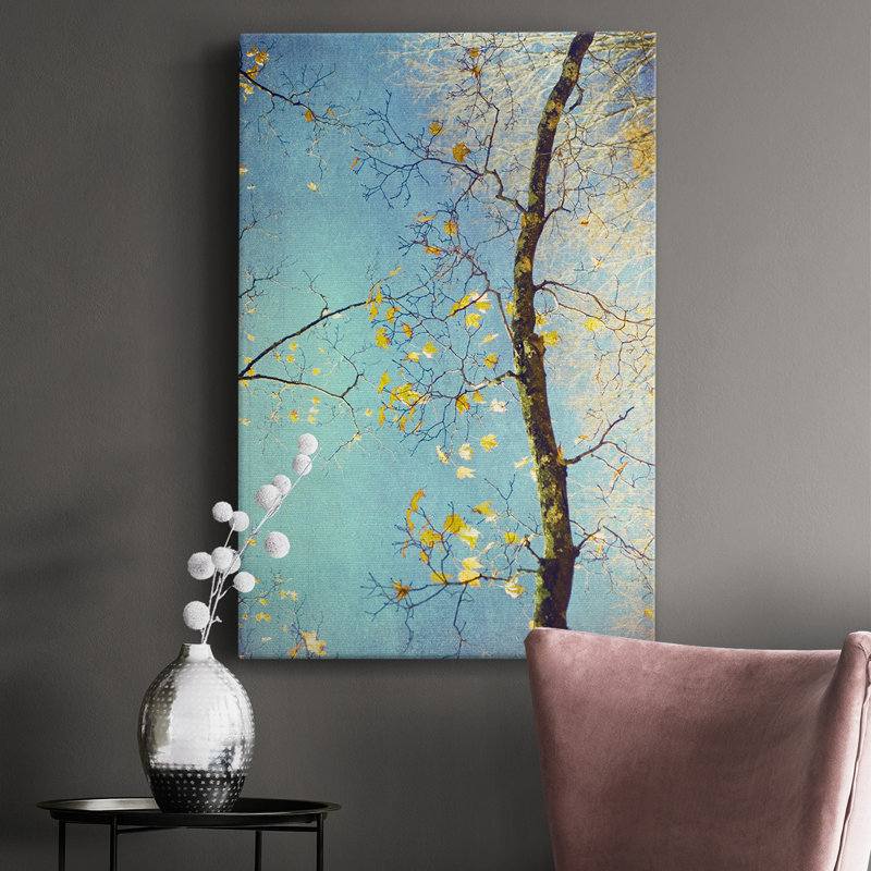 - Peinture sur toile tendue, H 48 po x l 32 po x P 1 po