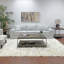 3-Piece Metal Frame Wood Living Room Coffee Table And 2 End Tables Set, End Table