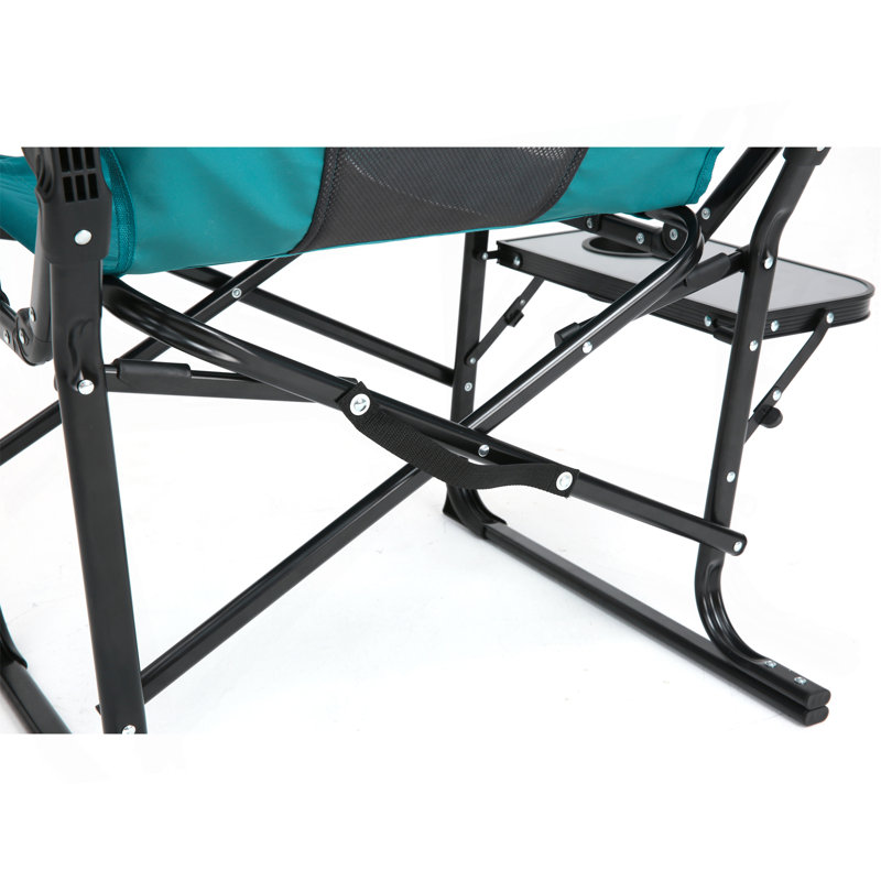 Camping Directors Chair, Heavy Duty,Oversized Portable Folding Chair With Side Table, Pocket For Beach, Fishing,Trip,Picnic,Lawn 
Blue