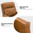 Elimelec Genuine Leather Manual Swivel Recliner-1899410572