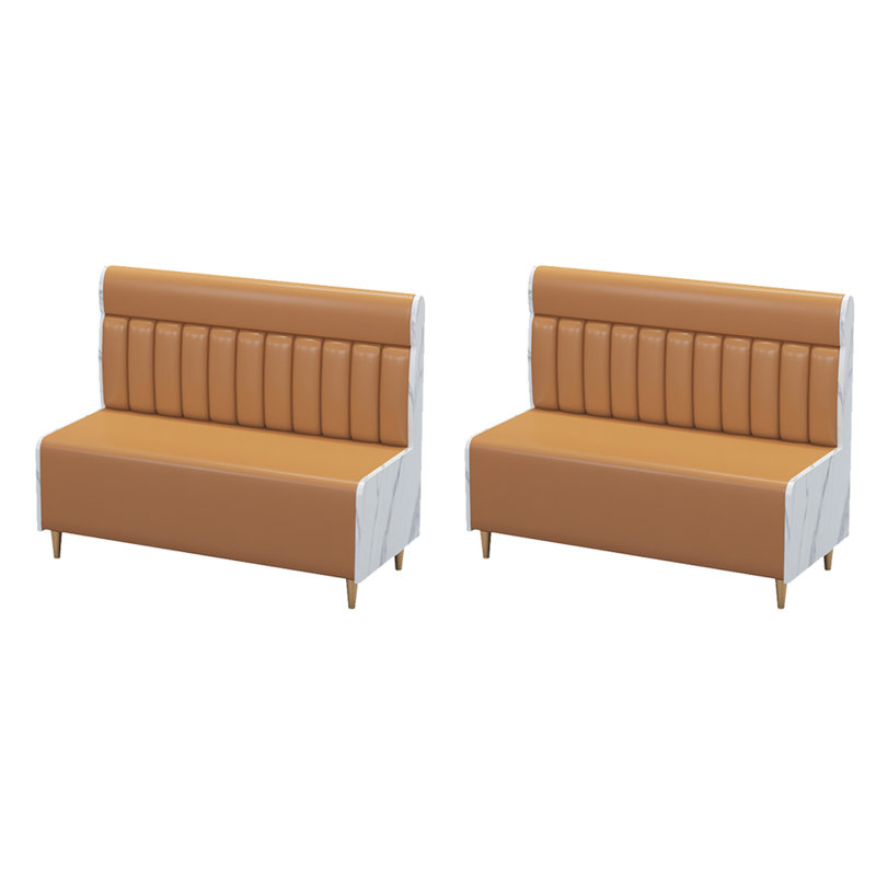 Banc rembourré en similicuir Light Luxury Cafe, Orange
