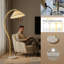 Lampe sur pied avec base en marbre, fabriquée à partir de quincaillerie en métal de qualité supérieure, convient aux chambres à coucher et aux salons.