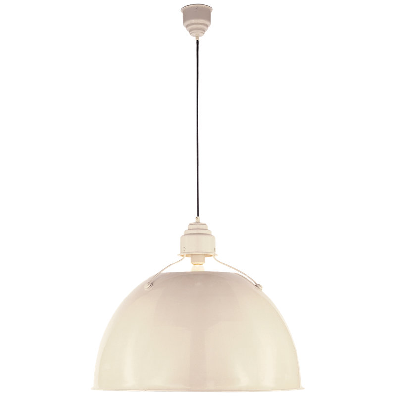 Thomas O'Brien Eugene Large Pendant, Antique White, 19" H x 21" W x 21" D