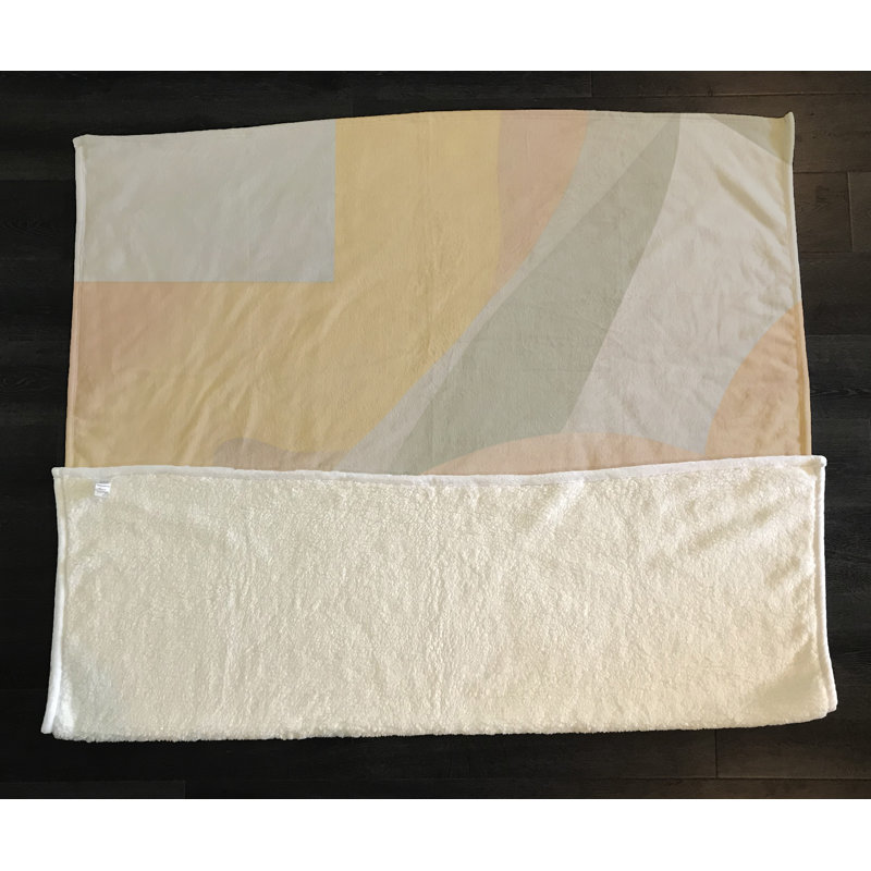 Throw Blanket, 51" W x 60" L, Geometric Shapes/Abstract, Green/Yellow/Pink