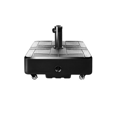 Fillable Mobile Umbrella Base With 4 Wheels,Heavy-Duty,Black