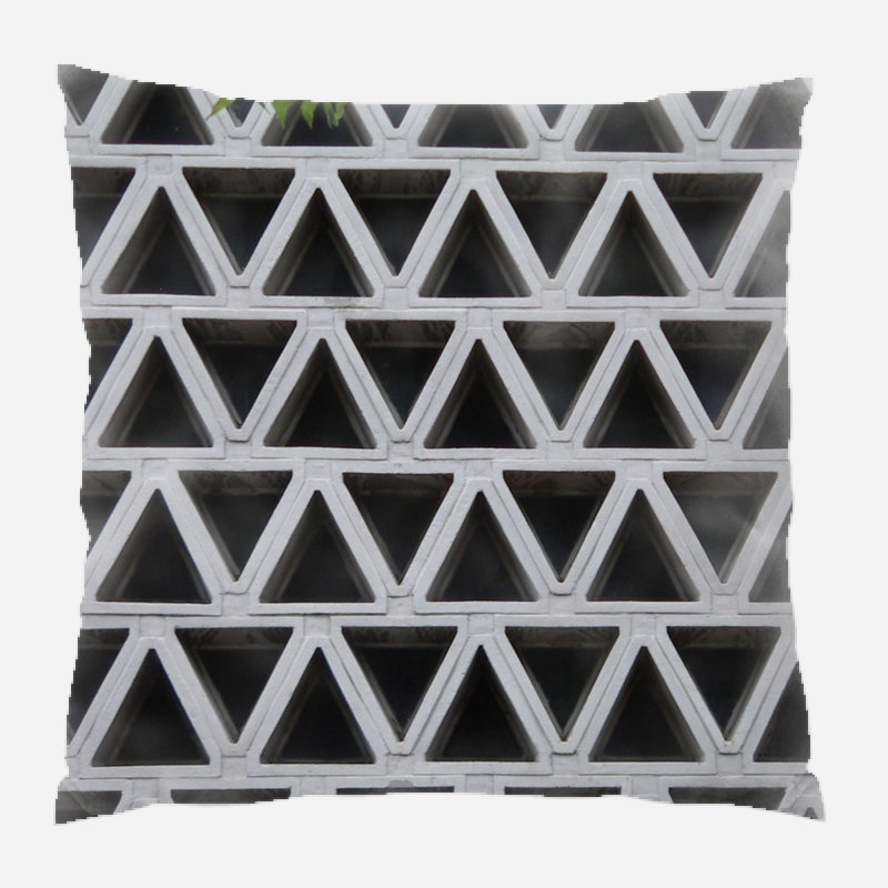 Geometric Microsuede Reversible Throw Pillow