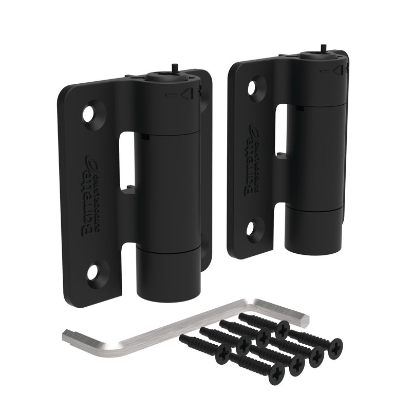 Compact Black Aluminum Butterfly Gate Hinge