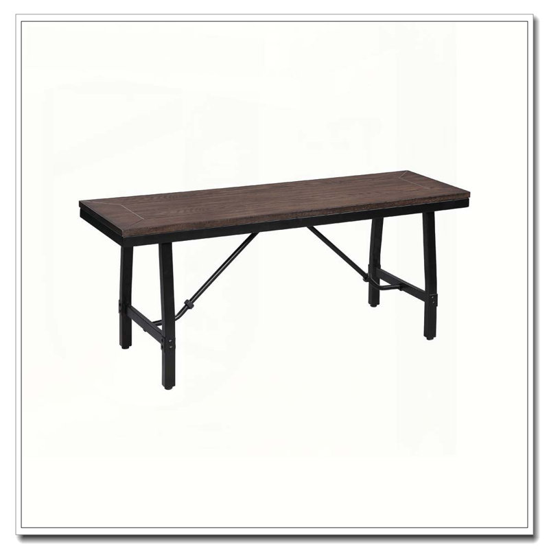Banc en chêne Mariatu et finition noire
