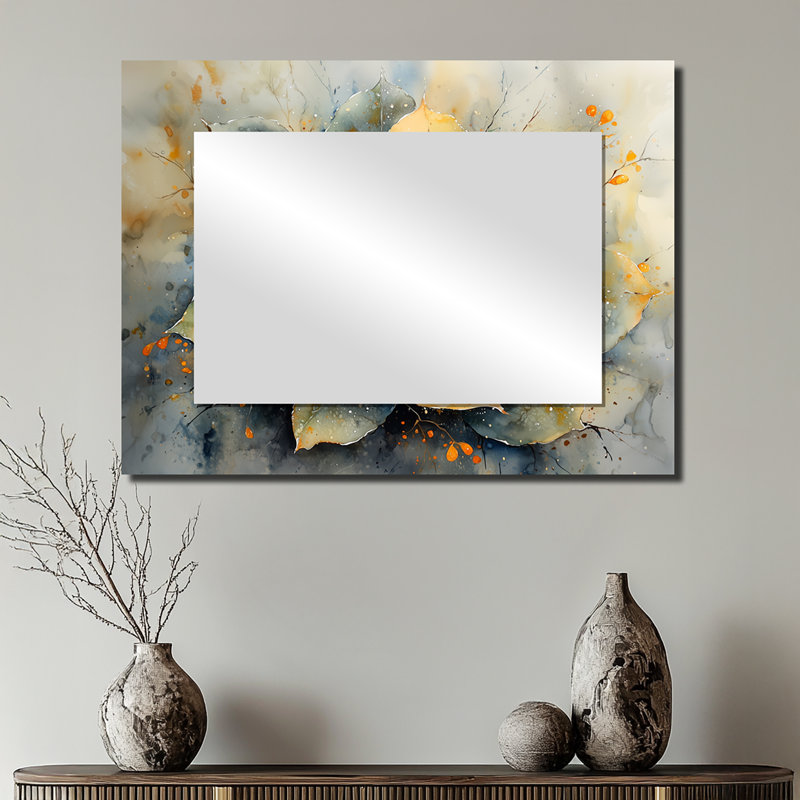 «Echeveria Elegans Succulent Desert Blossom» - décoration murale miroir floral - imprimé sur métal, 24 po x 32 po