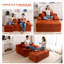Méridienne en velours côtelé 67,7 po Boneless avec 3 coussins et repose-pieds-114350026