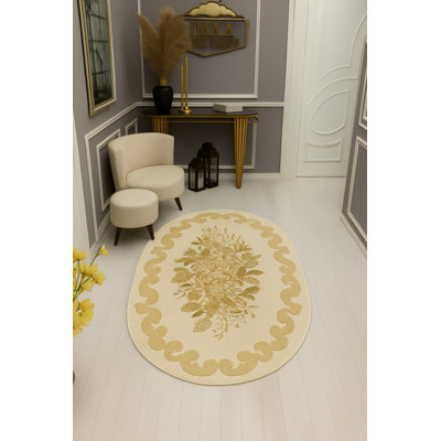 Tapis beige tissé traditionnel Mosso