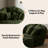 75" Oversized Faux Fur Barrel Chair with Crescent Ottoman and 5 Pillows-112880692