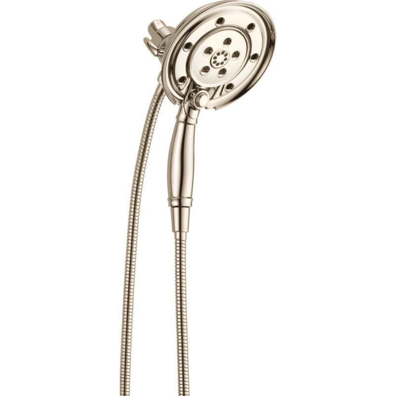 Universal Showering Components Multi Function Handheld Shower Head with H2okinetic Technology, Brilliance Polished Nickel