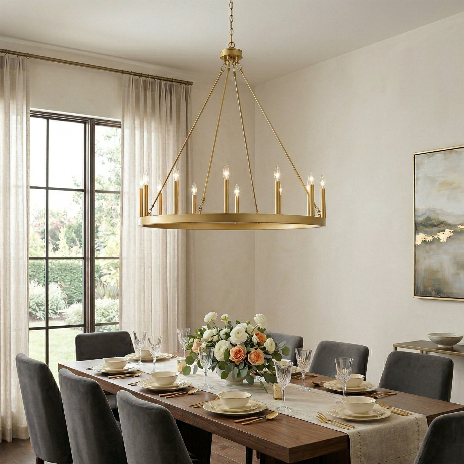 Madalyn 12-Light Chandelier, GOLD