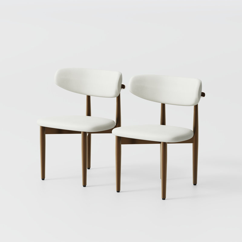 Ensemble de chaises de salle à manger de style Mid-Century moderne, chaises de table rondes, chaises de table de petit-déjeuner, chaises de table en bois