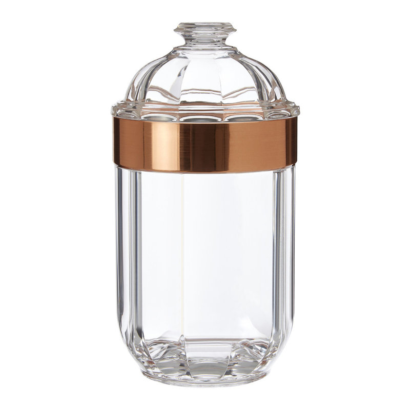 Jar, Rose Gold, 18cm H x 10cm W x 10cm D