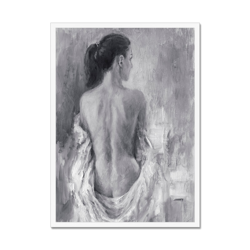 Draped Figure I by Ethan Harper - Painting, White Framed Paper Print, 80cm H x 55cm W
