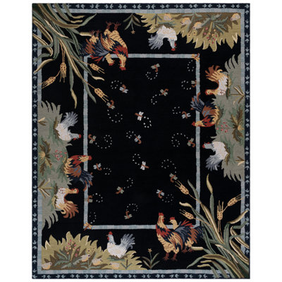 Kinchen Hand Hooked Wool Oriental Rug