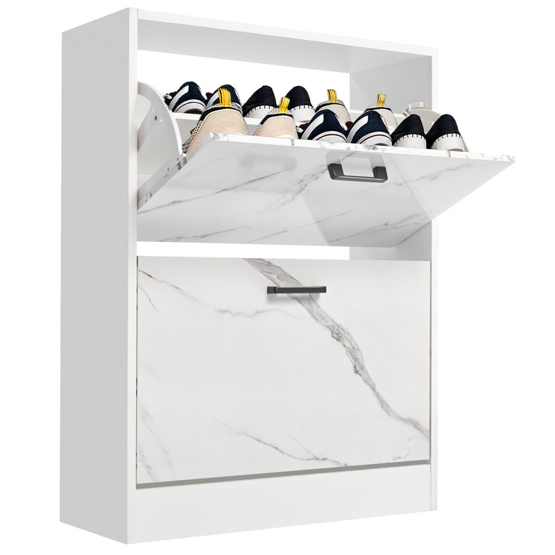 12 Pair Flip Down Shoe Storage