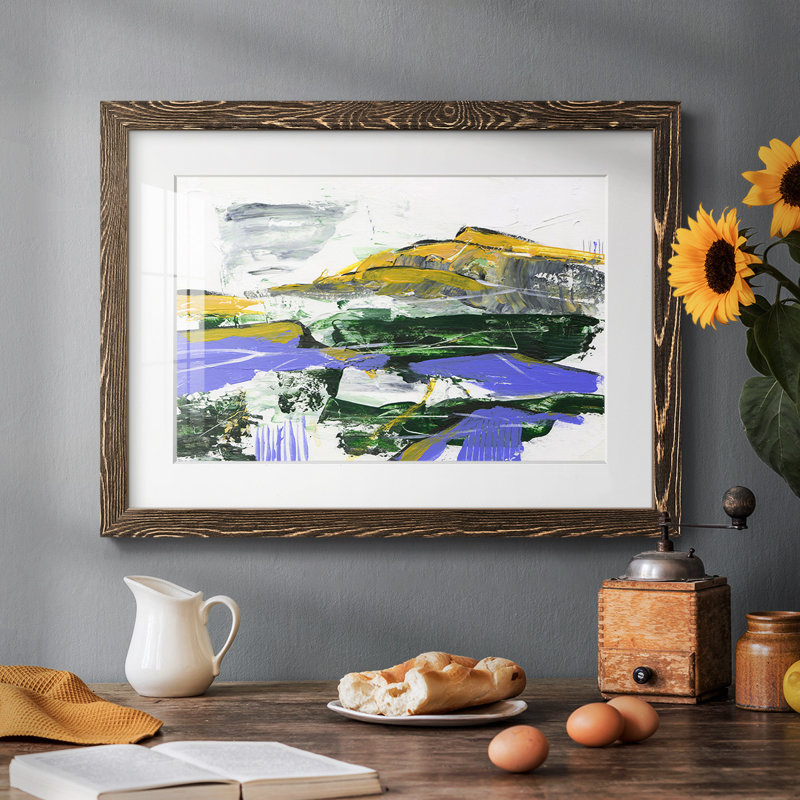 Silent Mountain VI - reproduction encadrée rustique avec tableau mat, Noyer, H 14 po x l 20 po x P 1,5 po