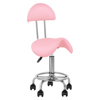 Saddle Chair Rolling Ergonomic Swivel Chair With Soft Comfortable Cushion And Wheels Hydraulic Adjustable Stool For Home Office Dental Tattoo Salon S