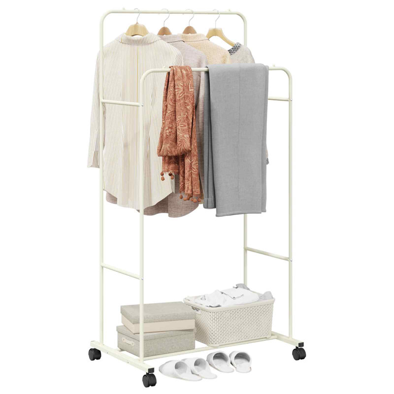 80cm Rolling Clothing Rack, White