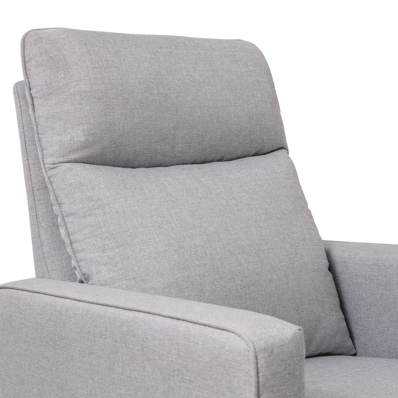 Gabby Pillowback Swivel Glider, Misty Gray