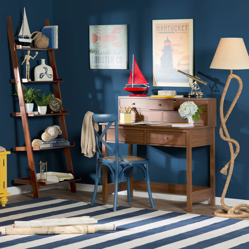 189cm H x 57cm W Ladder Bookcase, Cherry, 182 H x 63.5 W