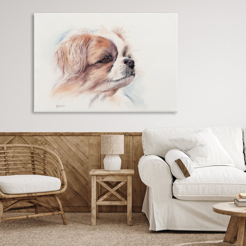 «Expressive Dog Face», toile par Cady, H 30 po x l 45 po