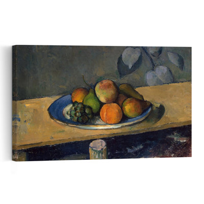 Pommes, poires et raisins, vers 1879. Estampe murale abstraite contemporaine représentant des fruits.