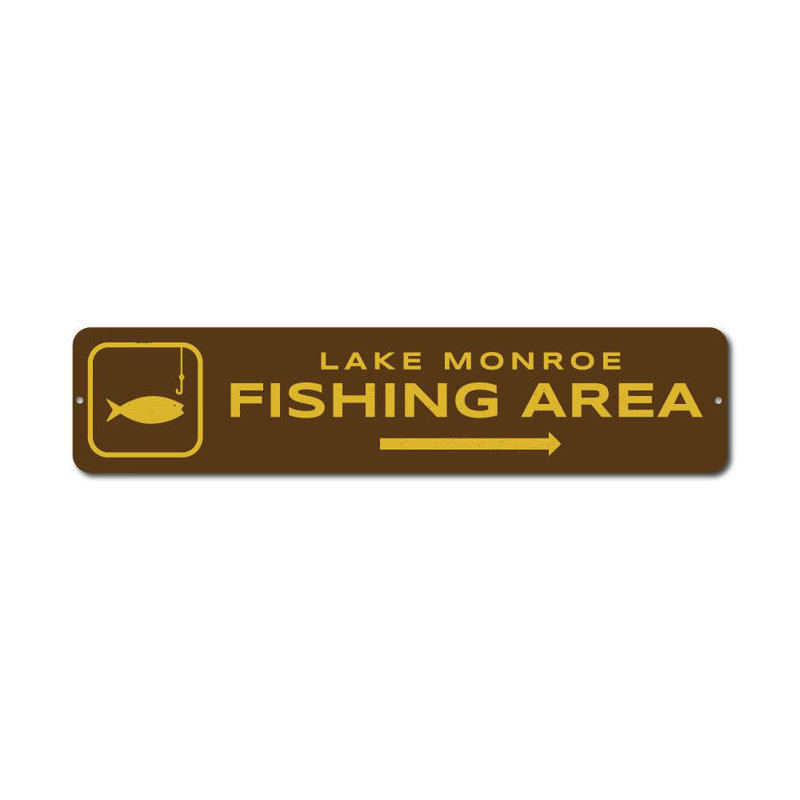 Plaque de pêche personnalisée en aluminium, H 4 po x l 18 po x P 0,04 po