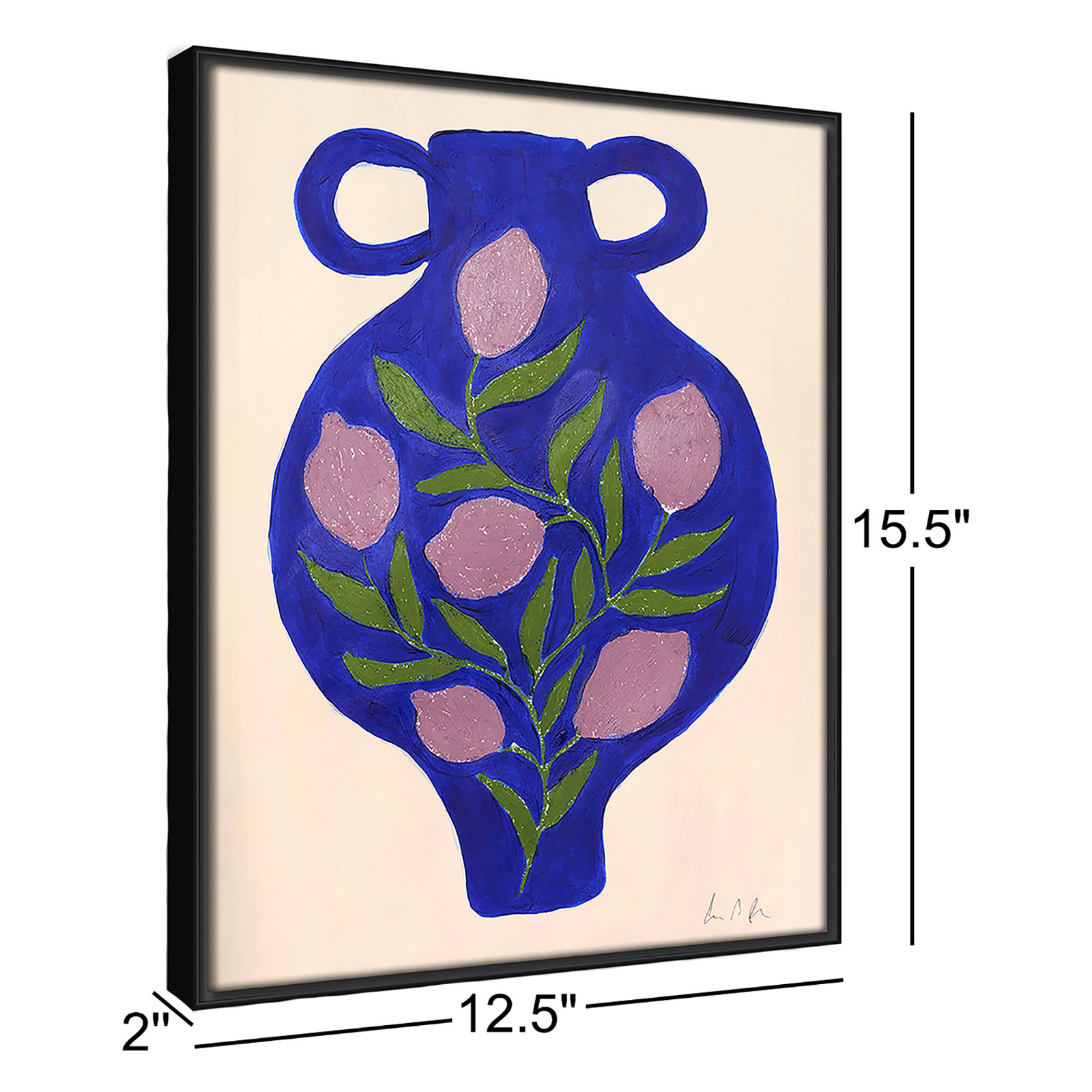 Vase No. 03 Print by Camilla Bergqvist, Espresso, 15.5" H x 12.5" W