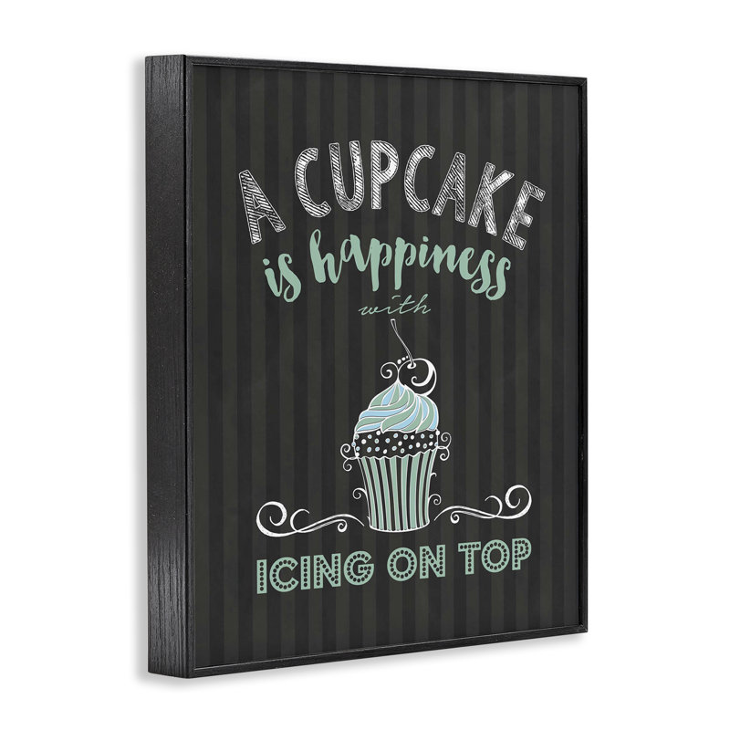 «Cupcake Is Happiness with Icing», estampe numérique giclée, design par lettré et doublé, H 30 po x l 24 po
