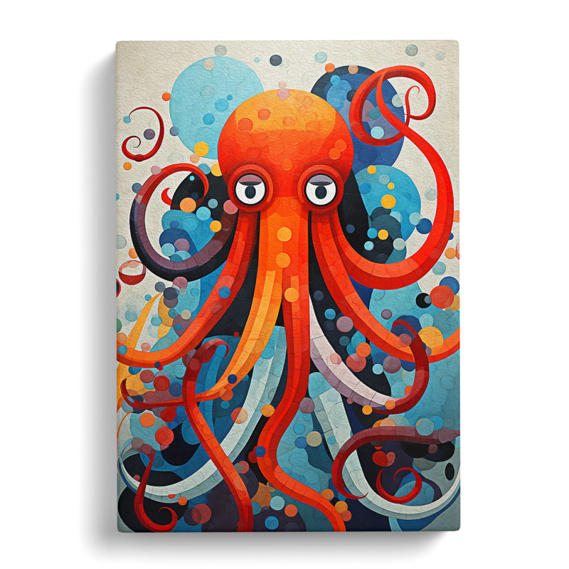 Octopus Constructivism Art - Wrapped Canvas, 60cm H x 40cm W x 3cm D