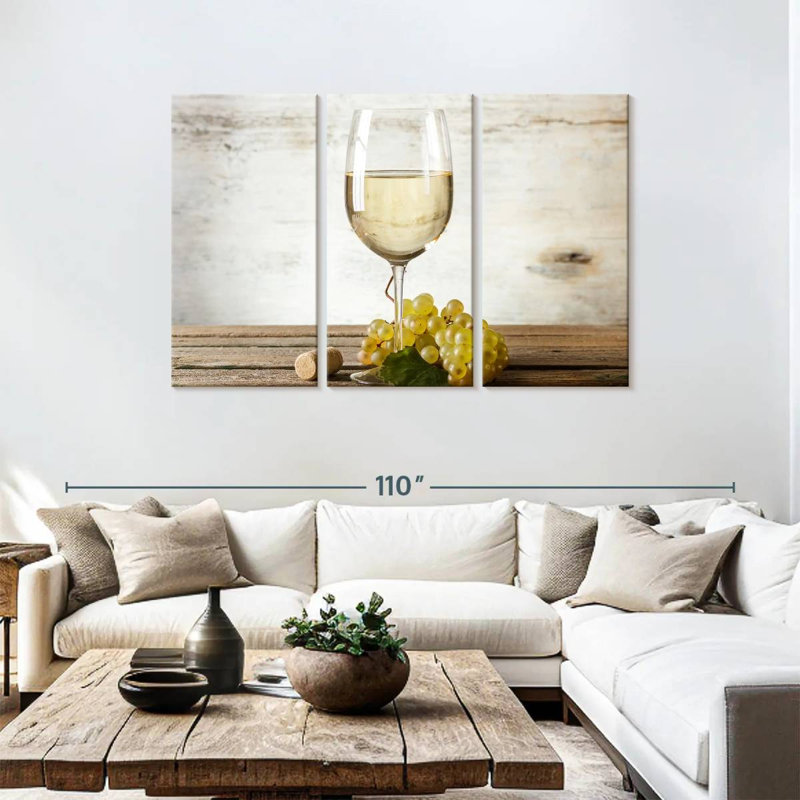 Yarlin White Wine, 48" H x 74" W