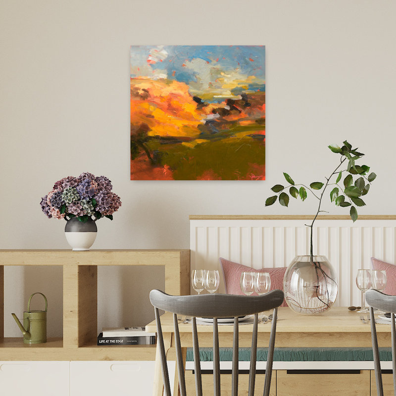 Block Canyon, paysage abstrait contemporain, art naturel, H 18 po x l 18 po