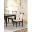 Ensemble de chaises de salle à manger 100% polyester rembourrées noyer foncé